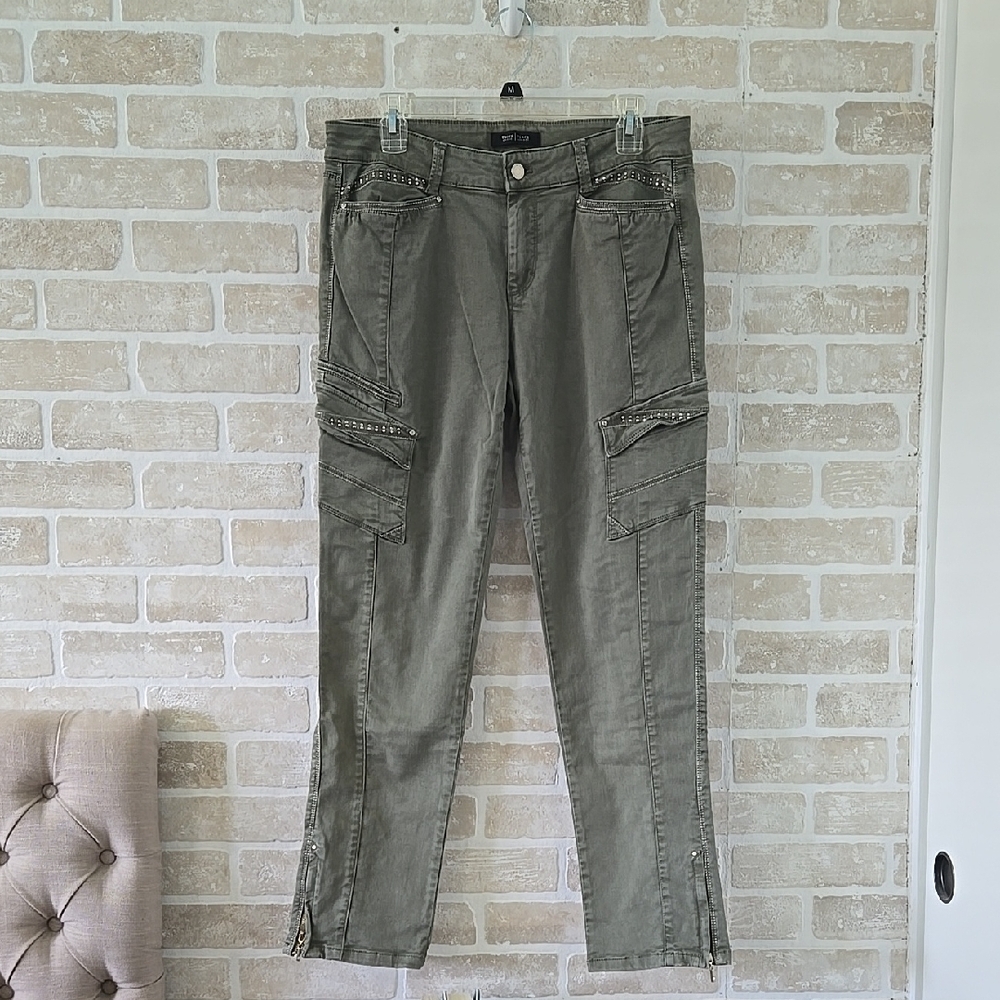 White House Black Market Straight Leg Pants - Olive